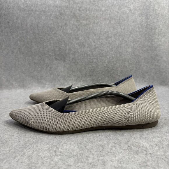 Rothys Shoes Womens Size 9 The Point Beige Slip On Flats Buisness Casual Work - Picture 1 of 9